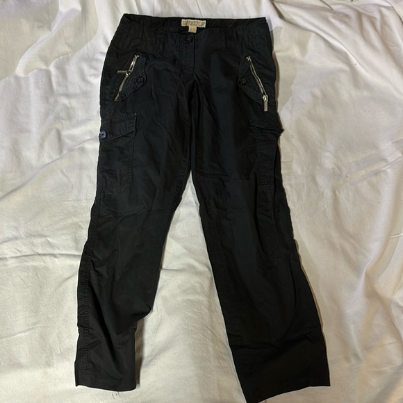 Michael Kors Women’s Lightweight Black Cargo pants Size 0 - Picture 1 of 6